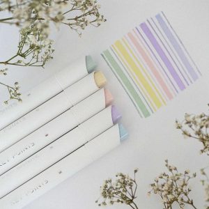 Surligneurs pastels à double extrémités