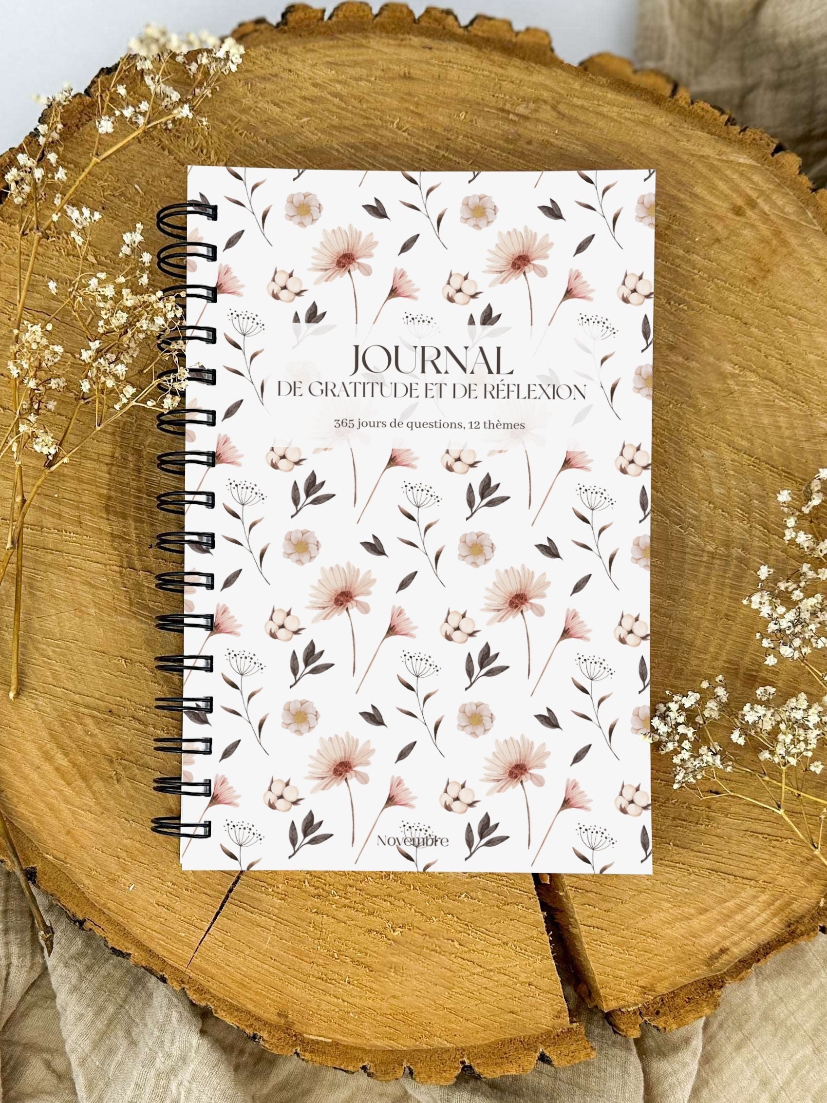 Journal de gratitude et de réflexions - Fleurs nordiques