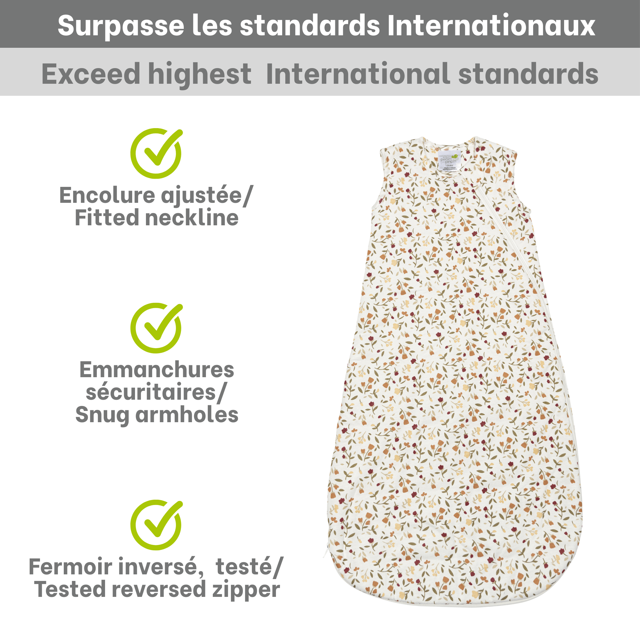 Gigoteuse en bambou matelassée - Floral – Image 9
