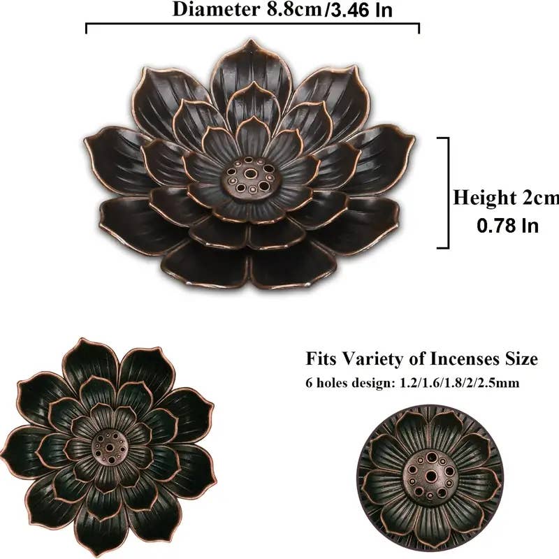 Porte encens - Lotus bronze – Image 4