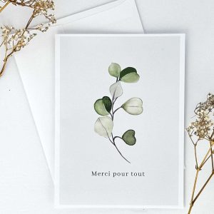 Carte de remerciement : Feuillage